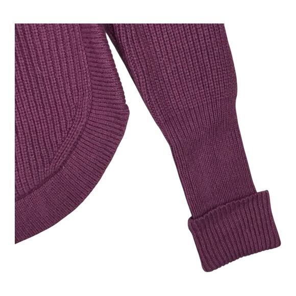 Treasure & Bond Women’s Large Purple Chunky Knit Mock Neck Sweater - Picture 9 of 14